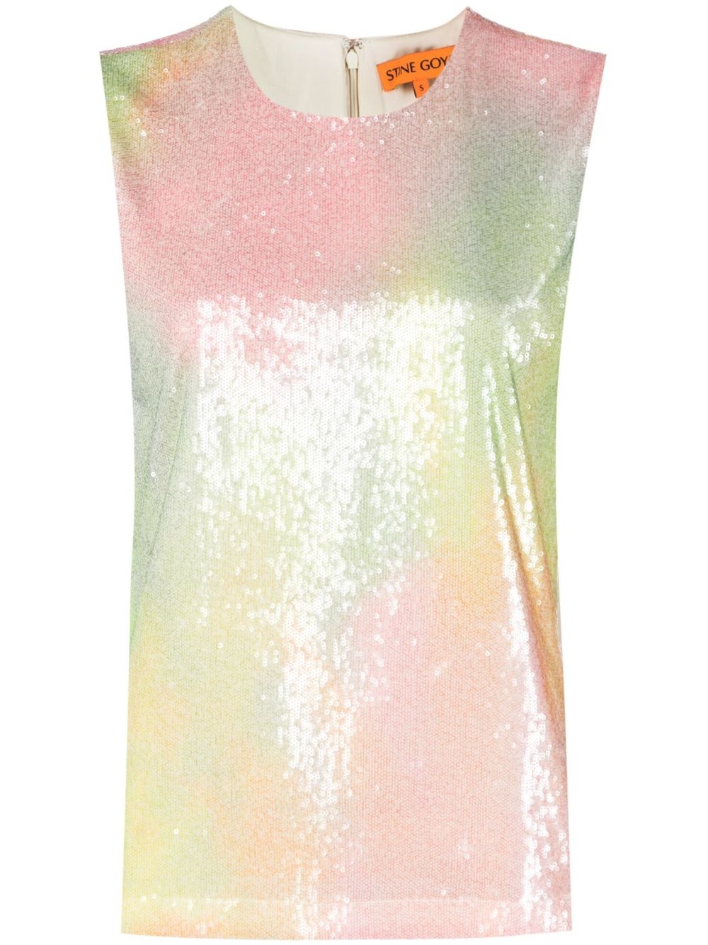 ombré-effect sequin-embellished top - 1
