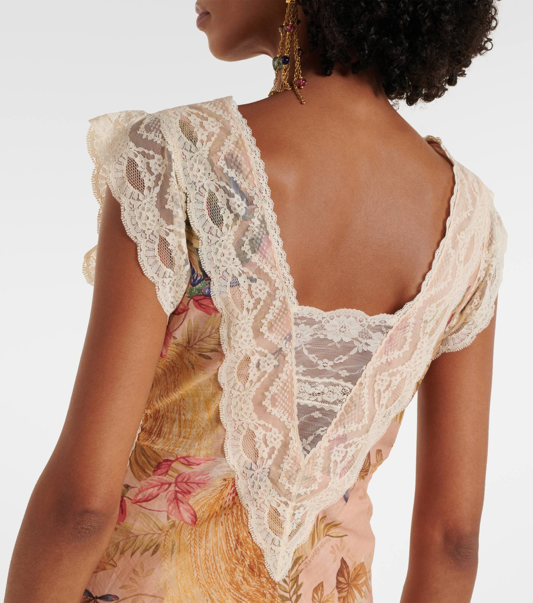 Ascension floral cotton midi dress - 6