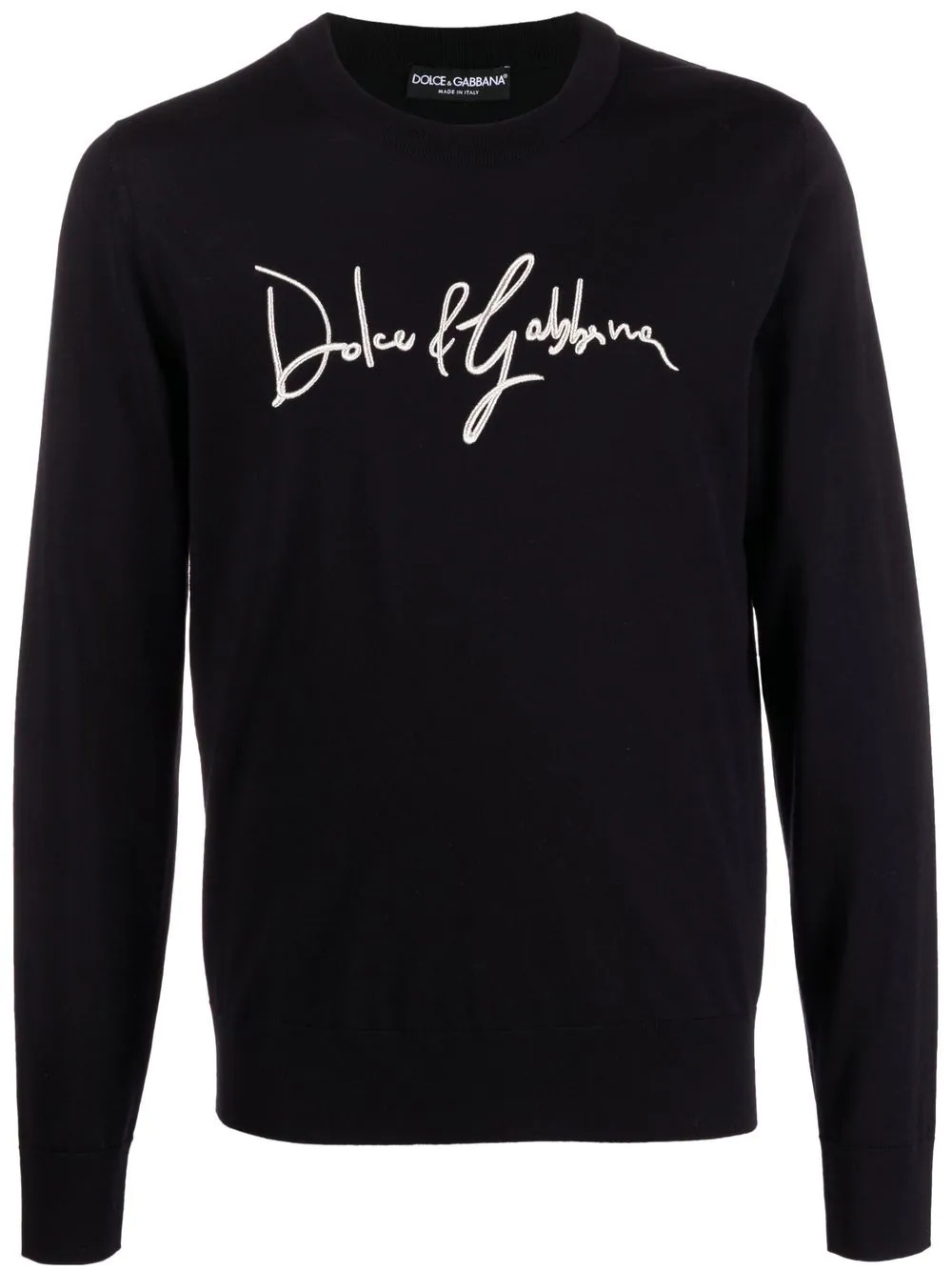 embroidered-logo wool jumper - 1