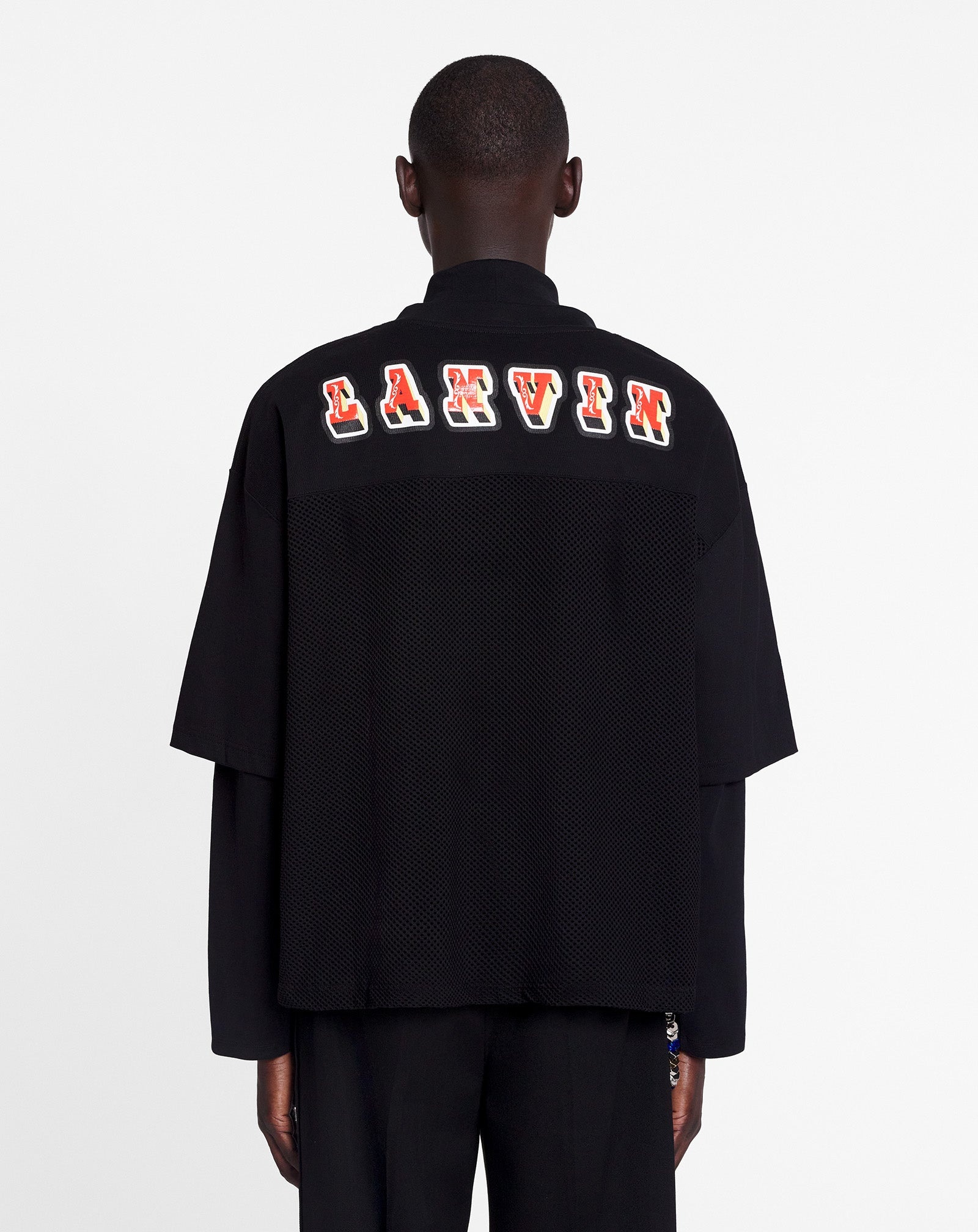 LANVIN X FUTURE LOOSE-FIT MESH T-SHIRT - 7