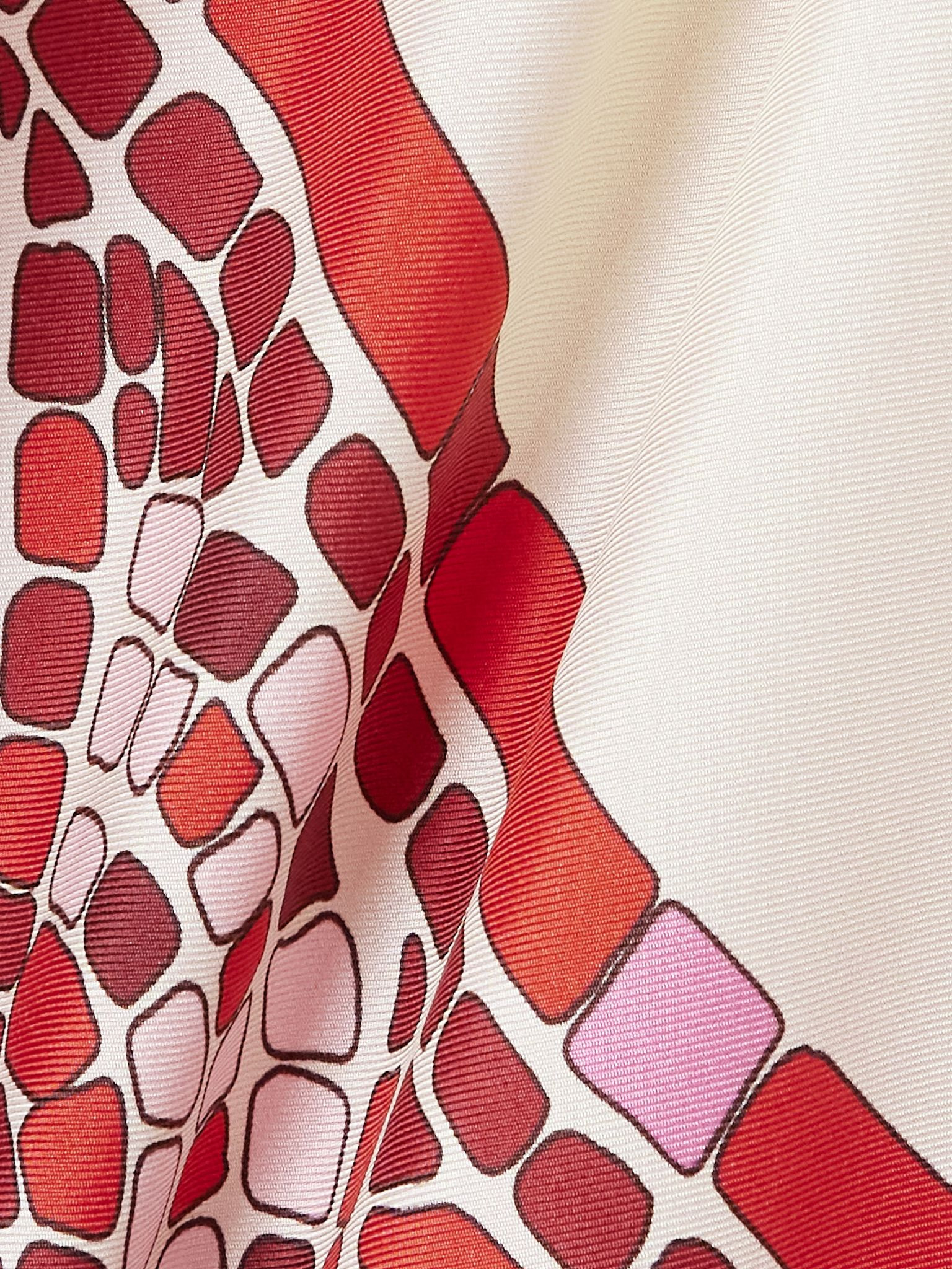 Printed silk-twill shirt White - 4