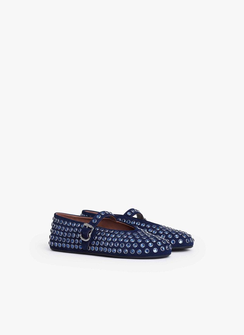 Alaïa STRASS SUEDE BALLET FLATS outlook