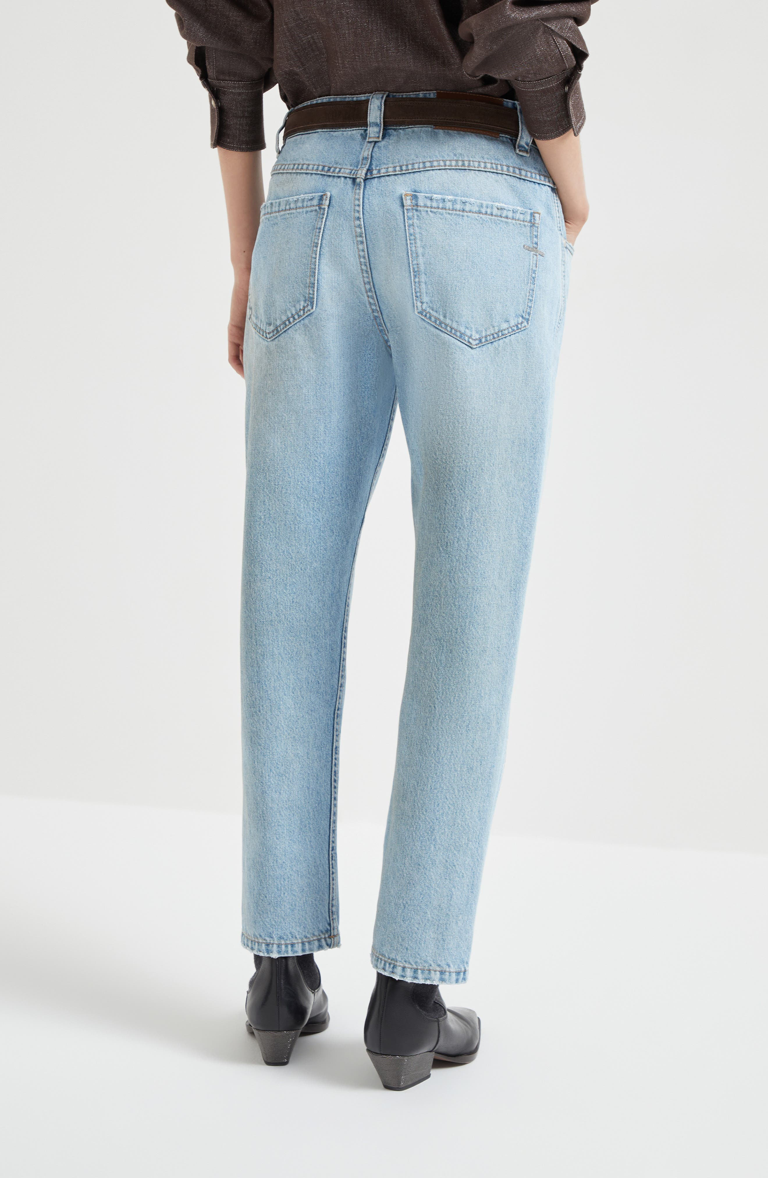 Brunello Cucinelli Straight trousers in Light Denim at Nordstrom - 3