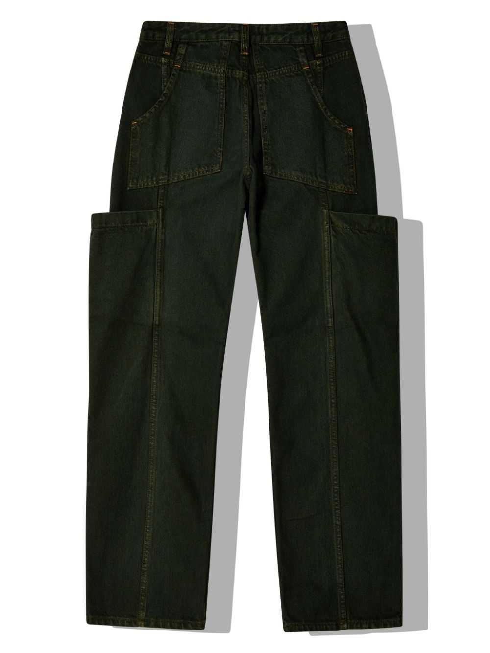 cargo-pocket straight-leg jeans - 2