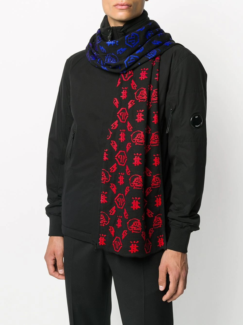 monogram intarsia scarf - 2