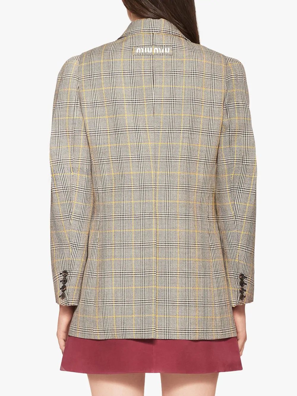 compact Prince of Wales check blazer - 4