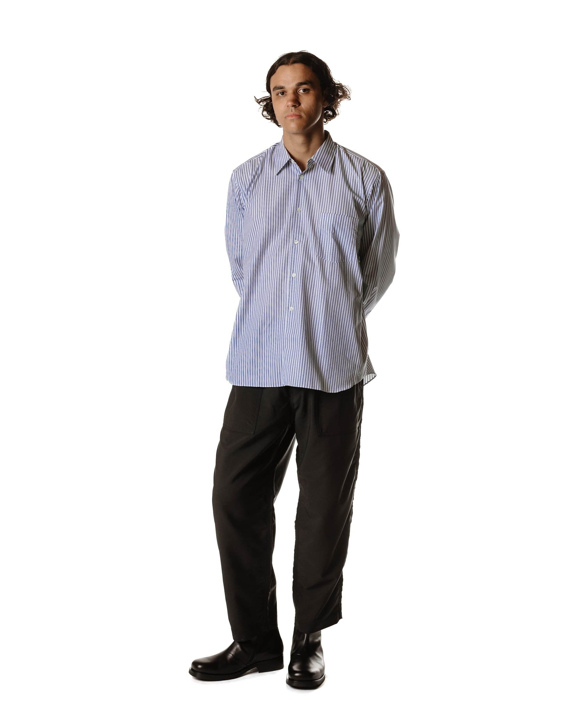 Wide Classic Big Collar Shirt Stripe 4 - 2
