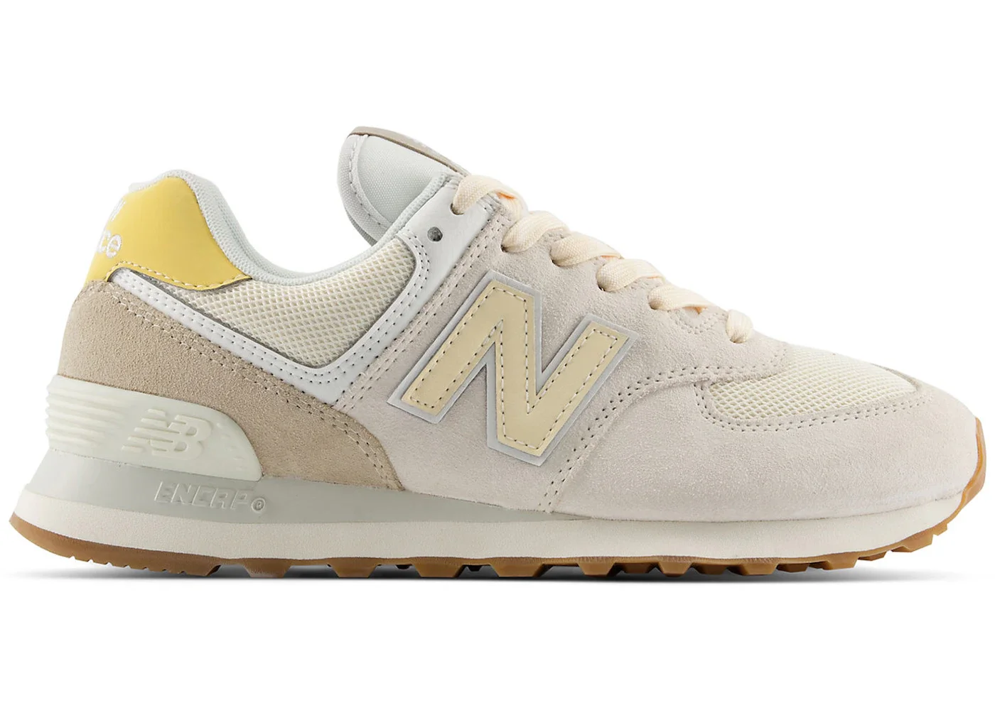 New Balance 574 Sea Salt Yellow Gum (Women's) - 1