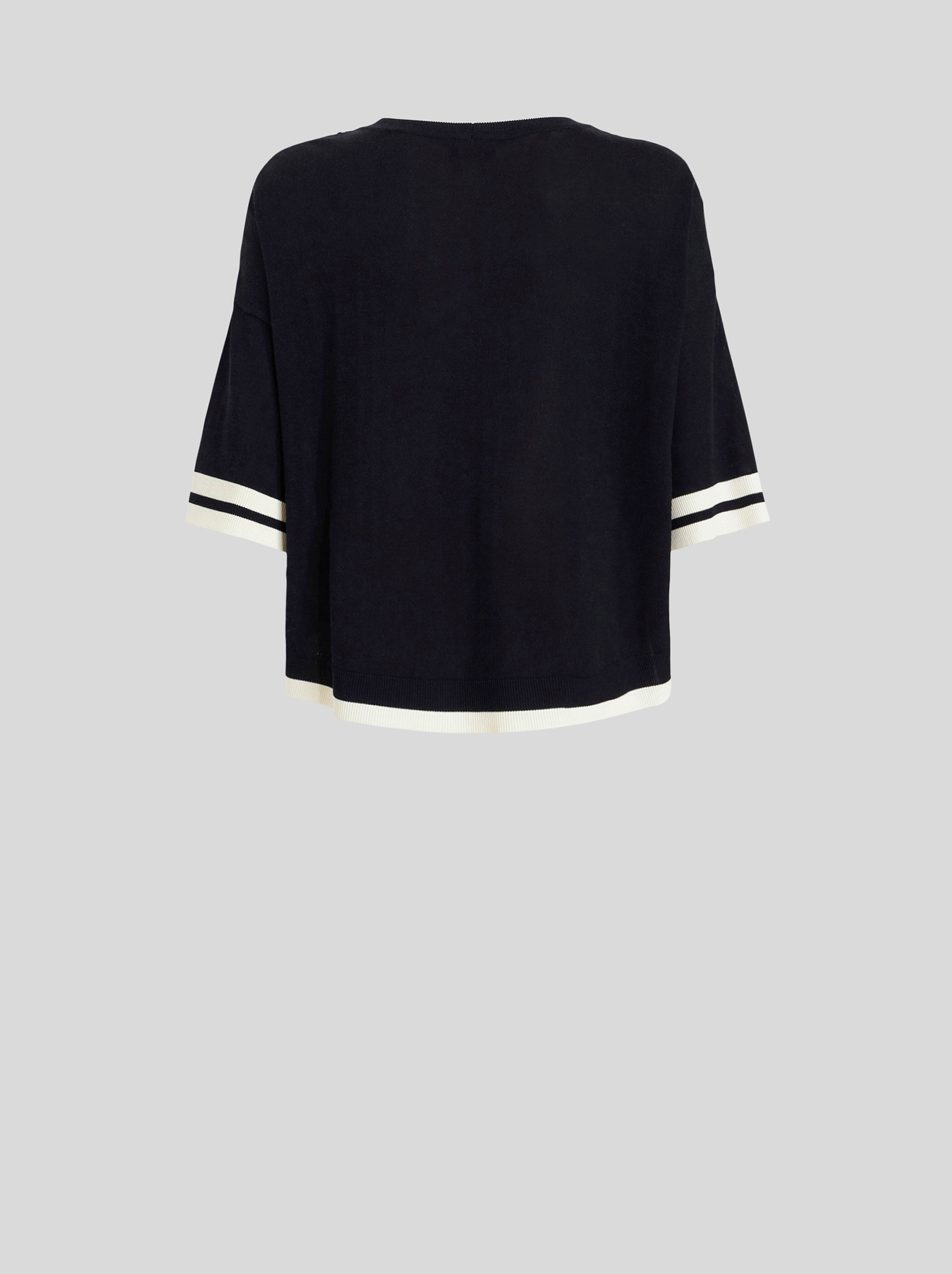 SHORT-SLEEVED JUMPER WITH SILK INSERT - 5