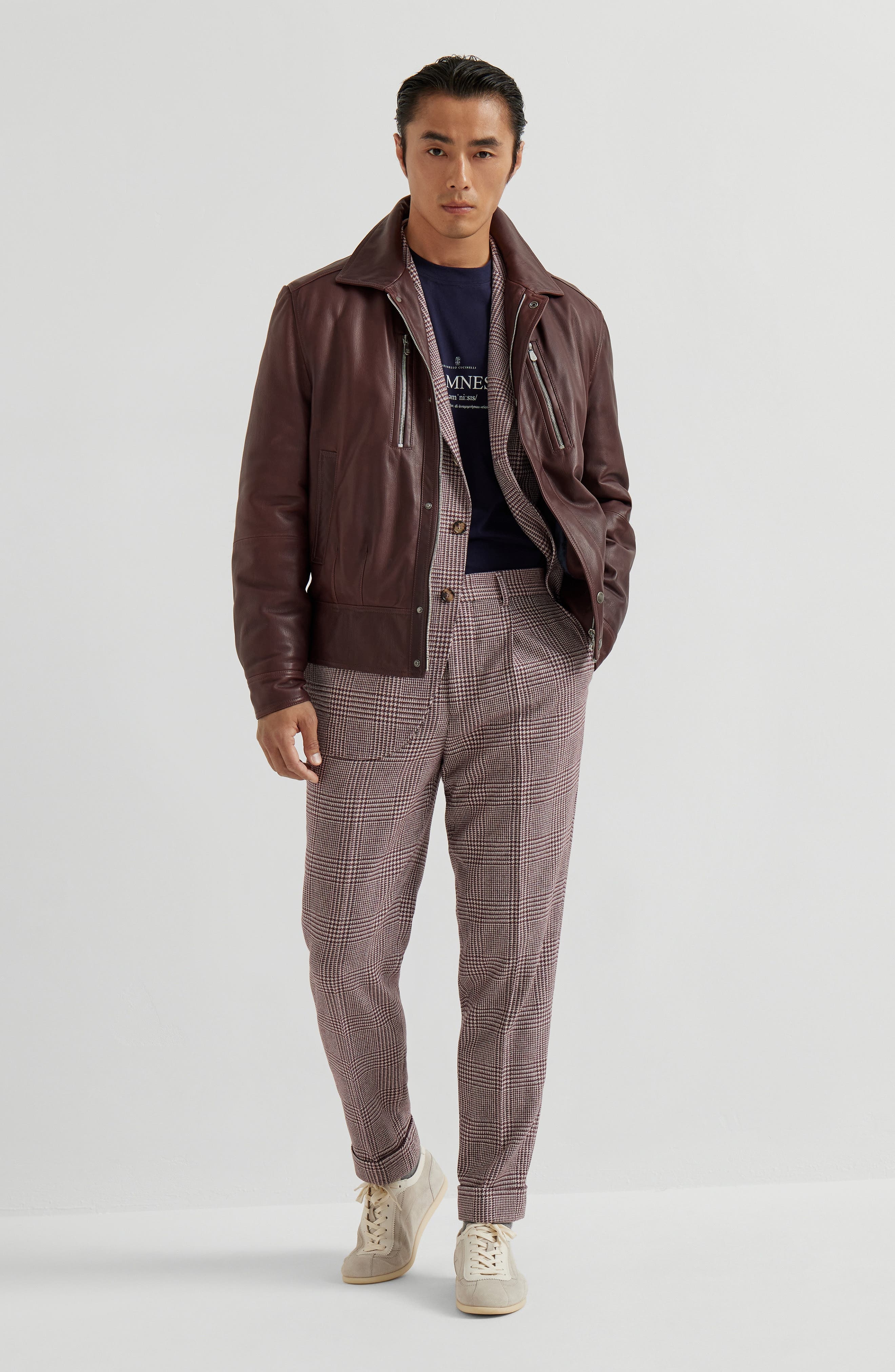 Brunello Cucinelli Deconstructed Cavallo blazer in Purple-Red at Nordstrom - 6