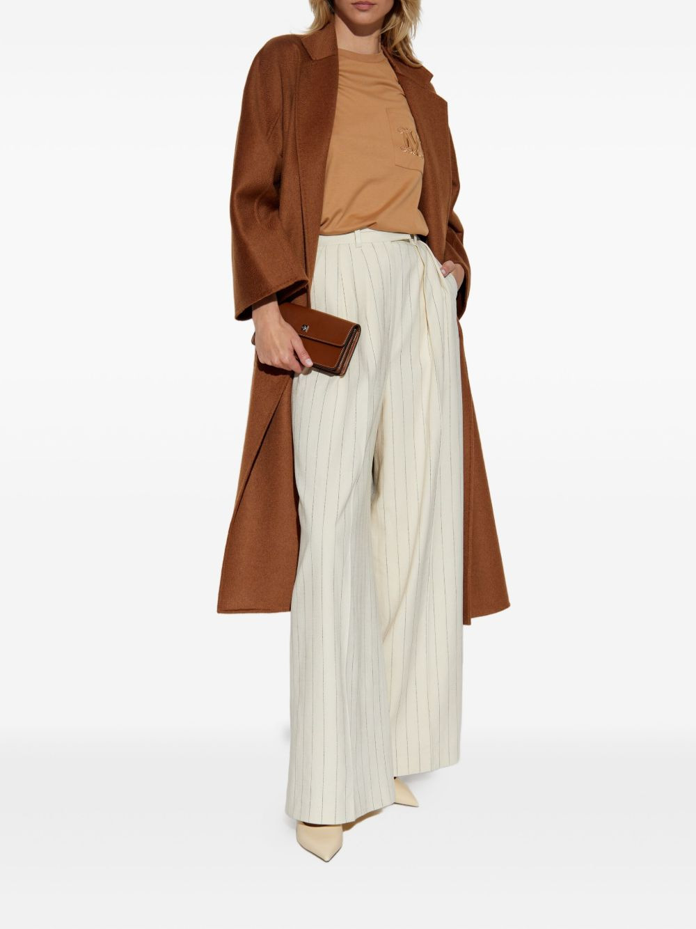 belted wide-sleeve coat - 2