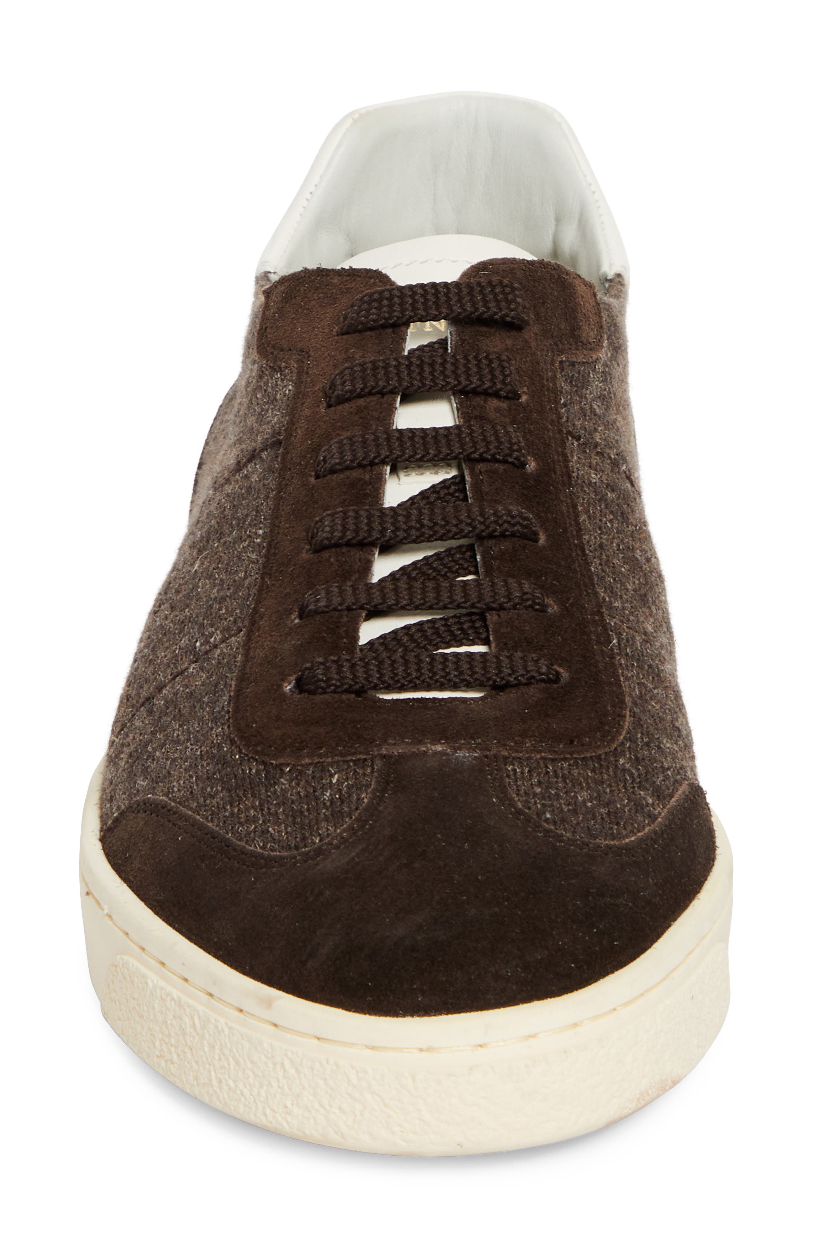 Brunello Cucinelli Mixed Media Low Top Sneaker in Cam27 Dark Brown at Nordstrom - 4