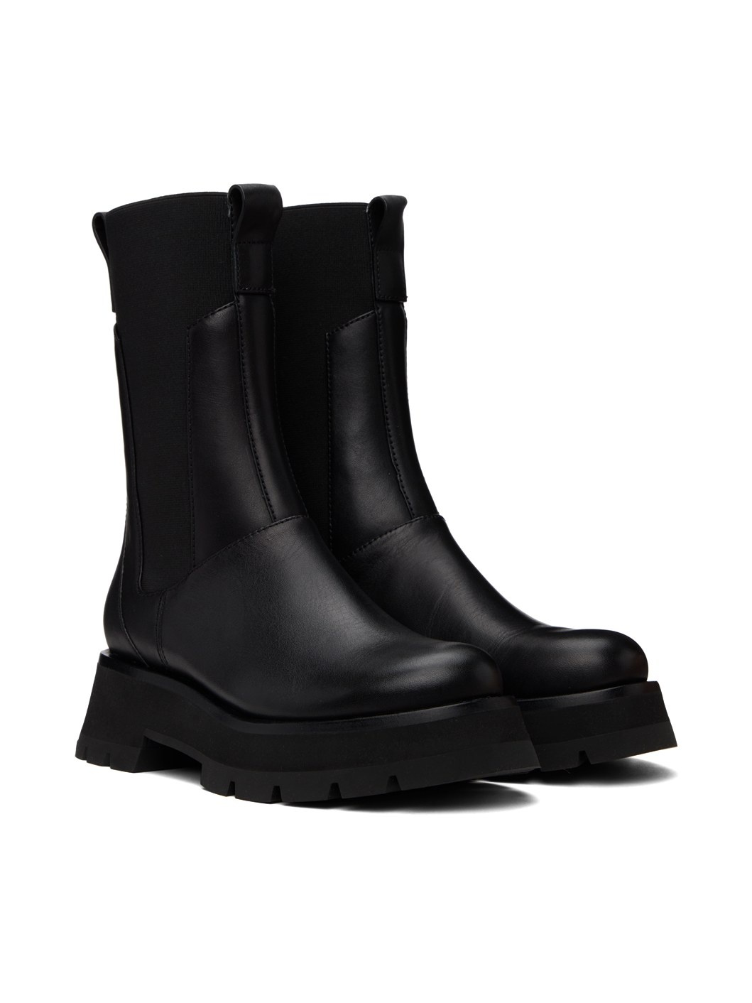 Black Kate Lug Sole Boots - 4