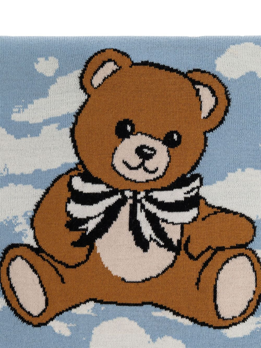 teddy bear cloud-intarsia scarf - 2