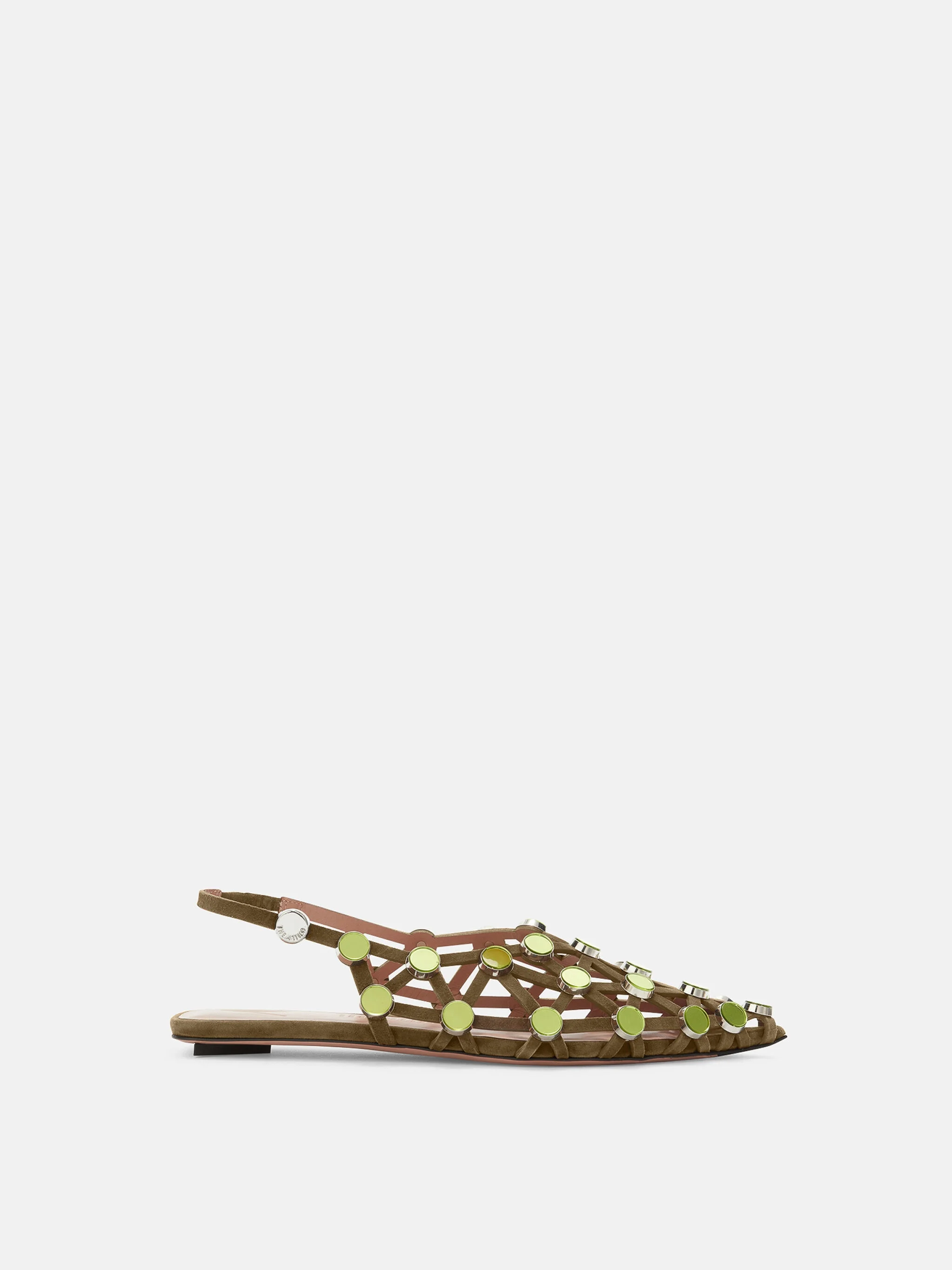 ''GRID'' BALLERINA MILITARY GREEN - 1