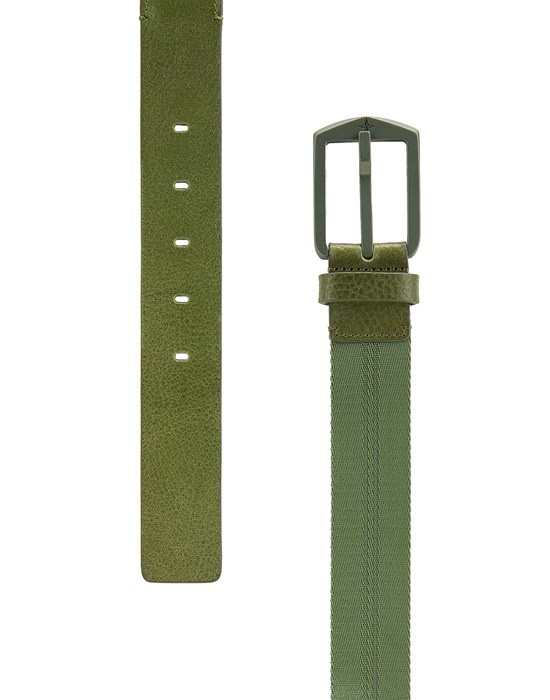 94362 TAPE + LEATHER BELT  OLIVE GREEN - 2