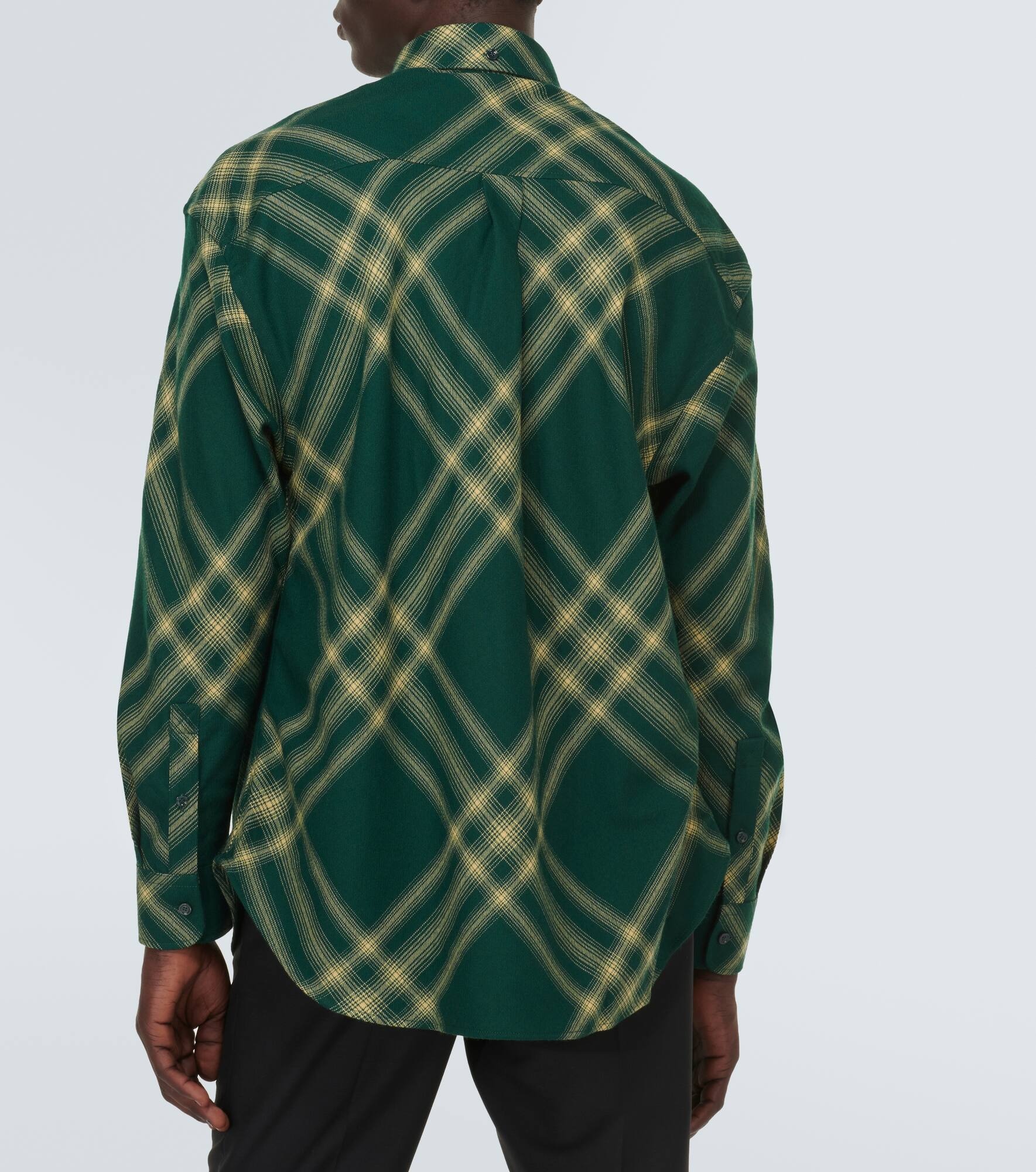 Burberry check wool shirt - 4