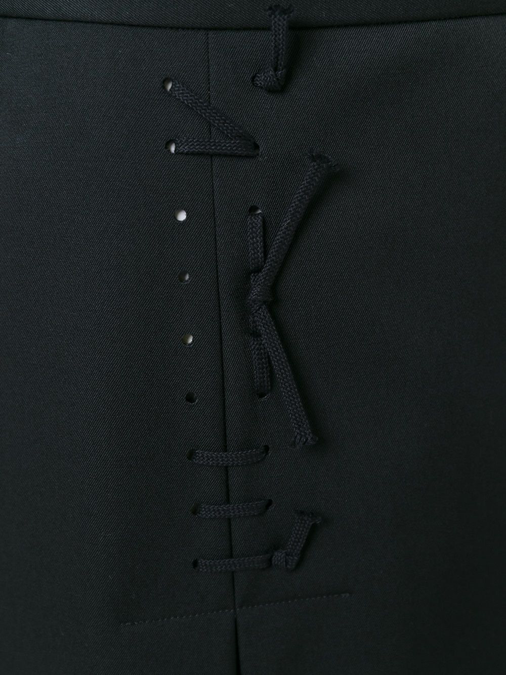 lace-up detail A-line skirt - 5