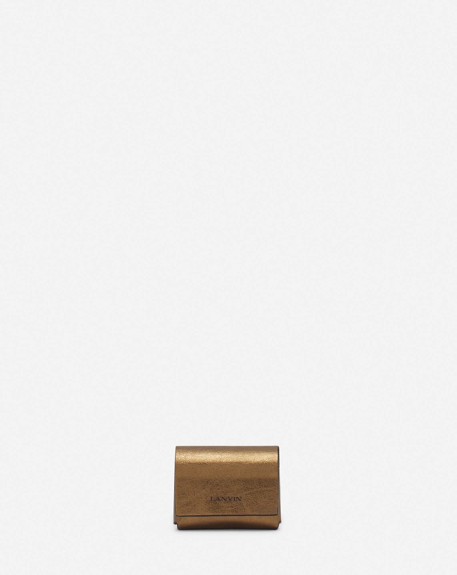 LANVIN SIGNATURE CASE FOR AIRPODS PRO IN METALLIC GRAINED LEATHER - 1