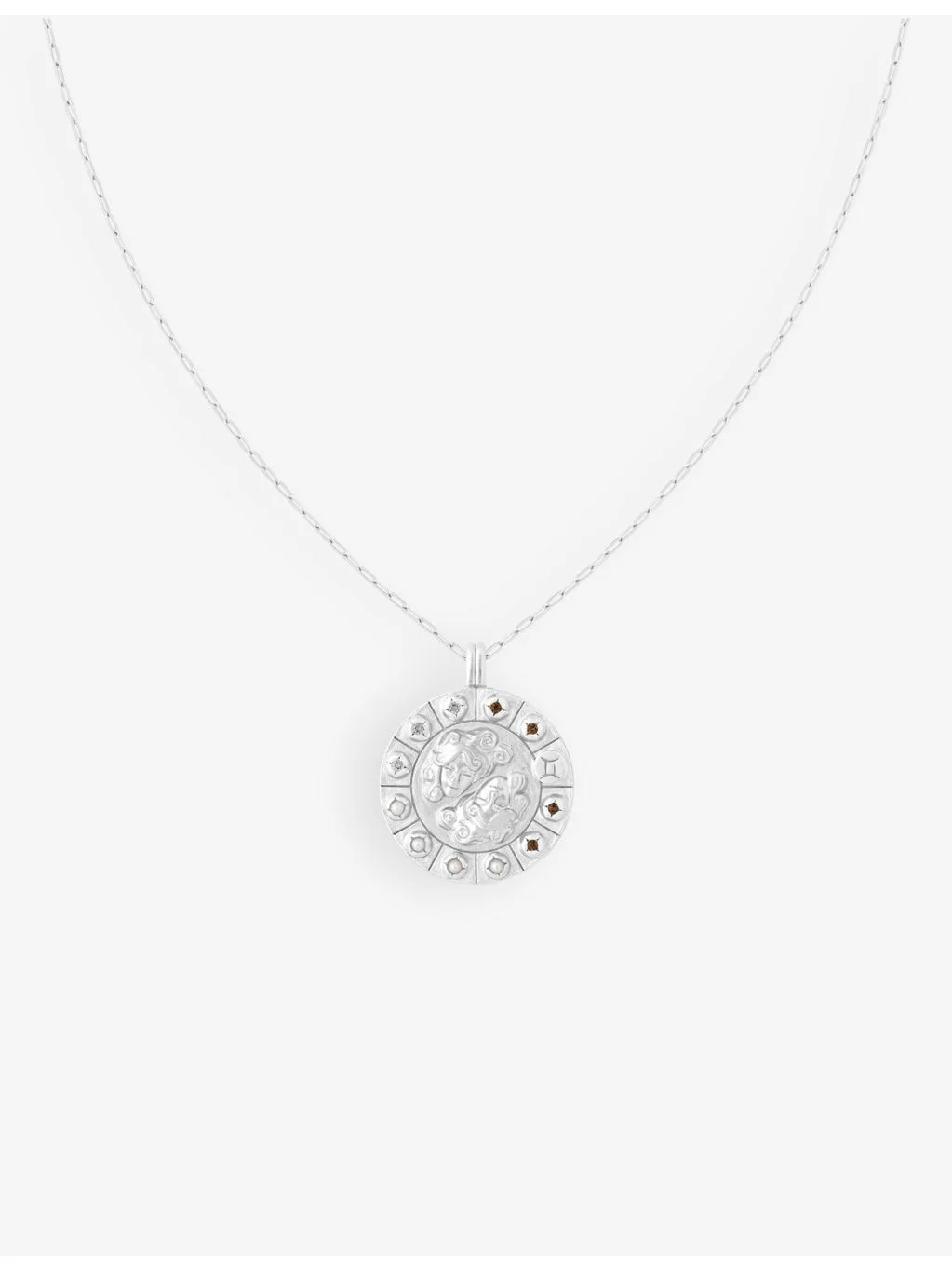 Gemini Bold Zodiac plated recycled 925 sterling-silver necklace - 1