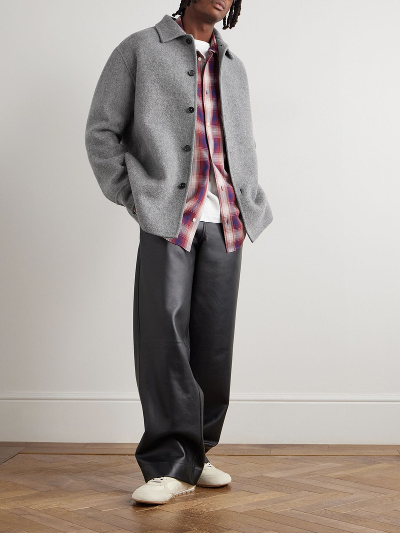 Jil Sander Virgin Wool-Flannel Overshirt Gray outlook