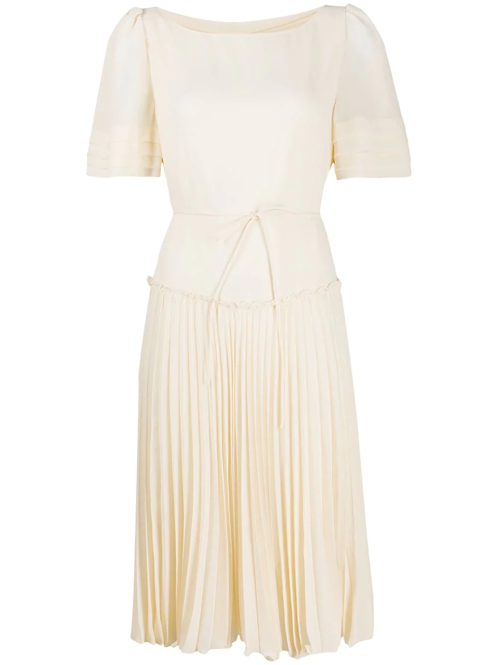 pleated jersey dress - 1