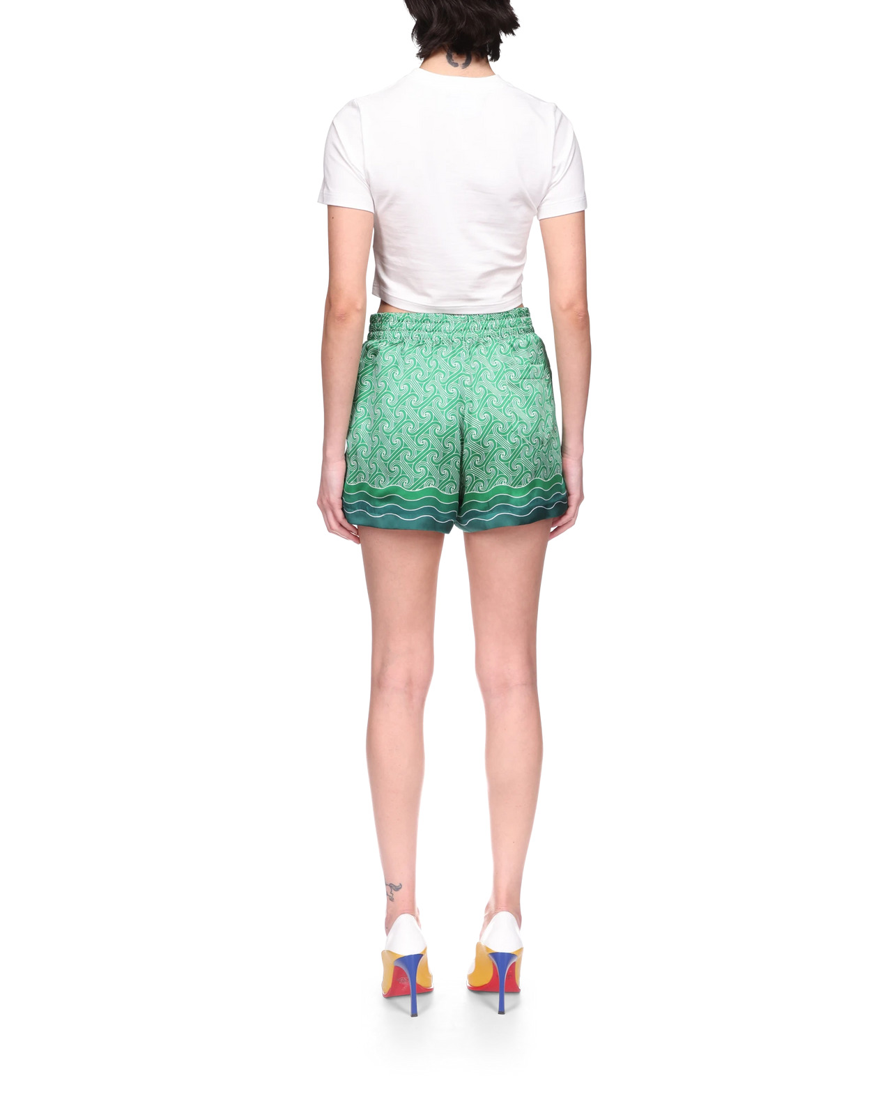 Column Monogram Silk Shorts - 4