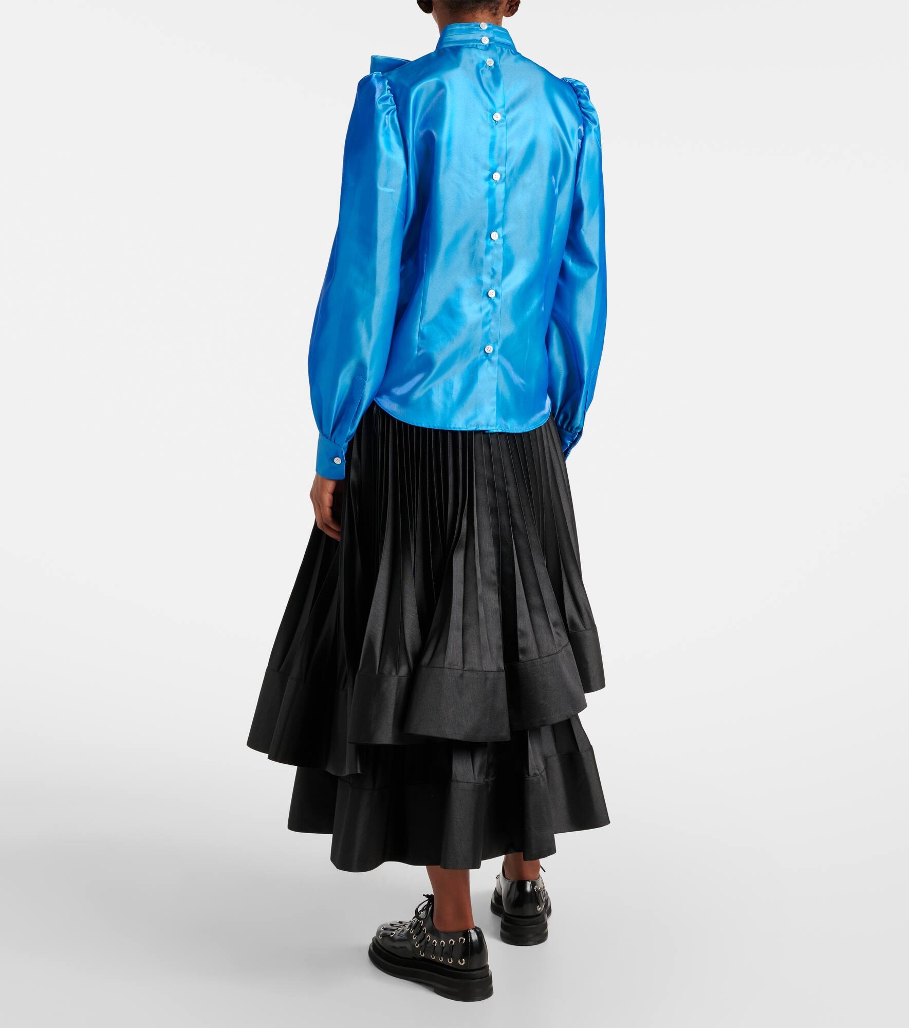 Bow-detail satin blouse - 3