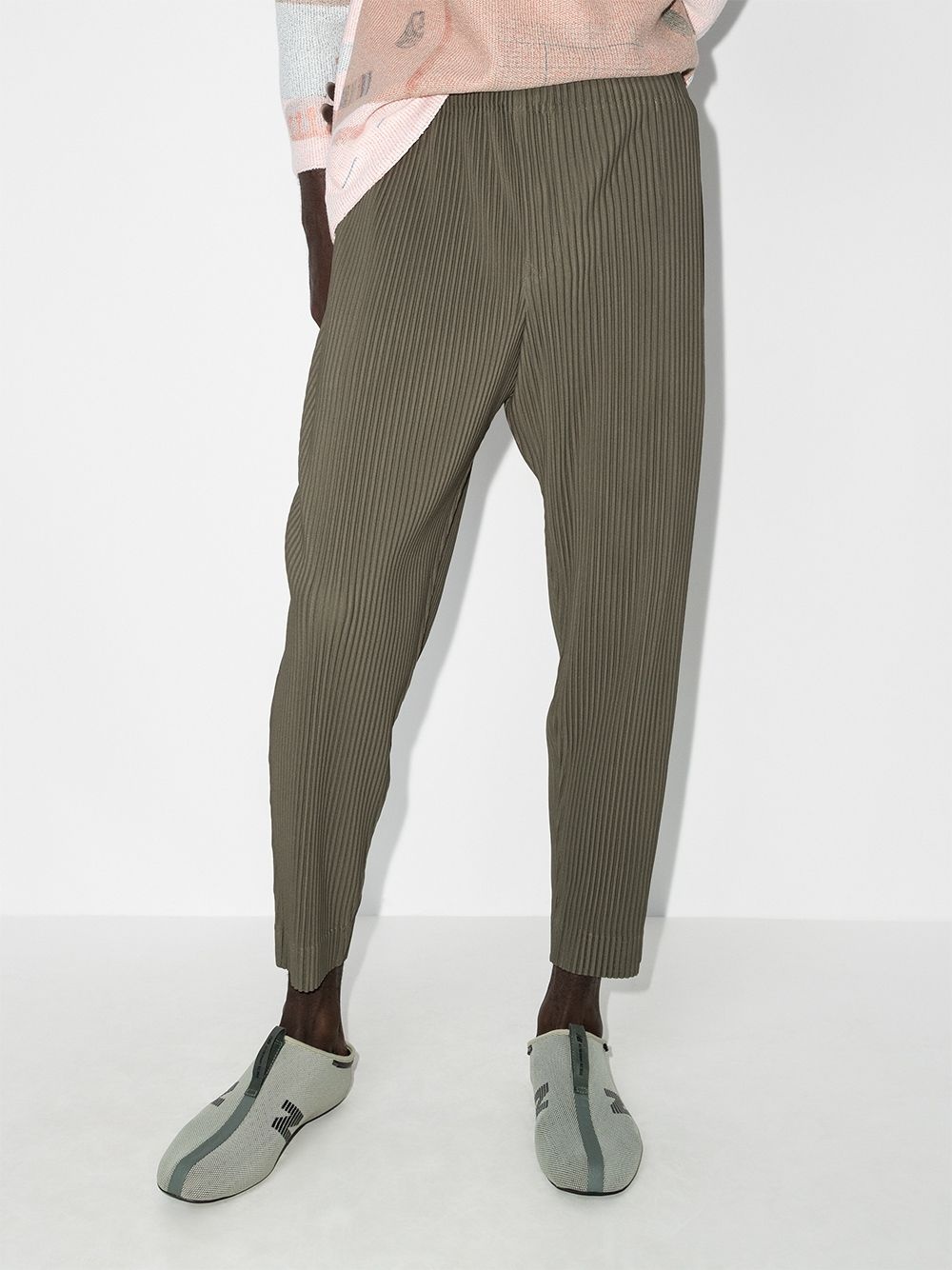 tapered-leg plissé trousers - 2