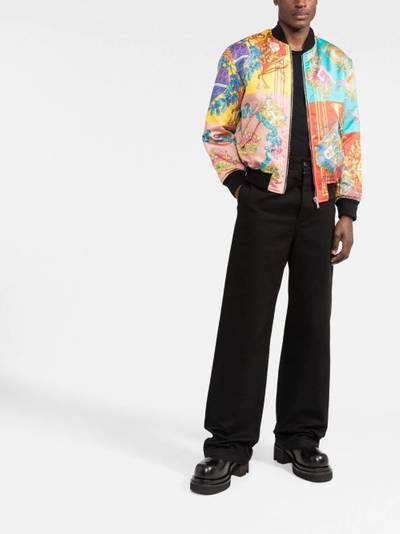 VERSACE Barocco-print bomber jacket outlook