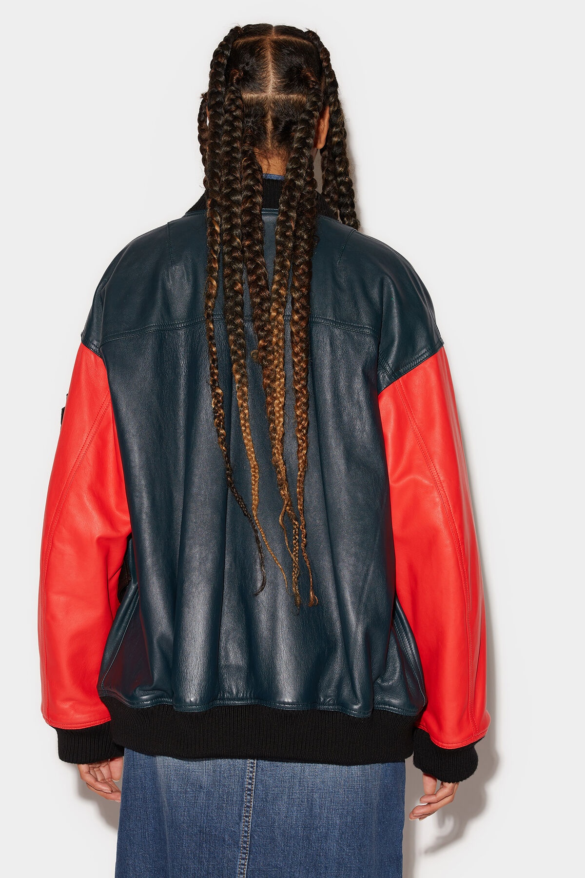 D2 LEATHER ZIPPED BOMBER - 2