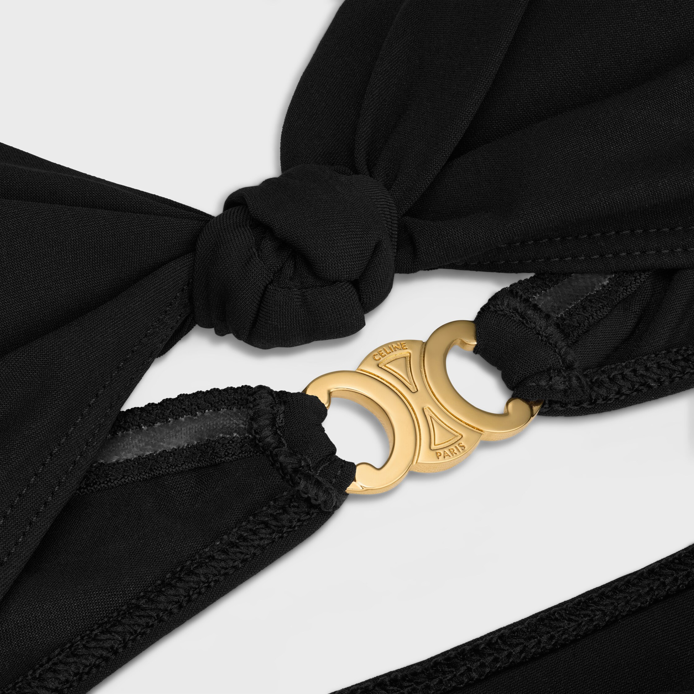 triomphe swimsuit with bows in matte jersey - 3