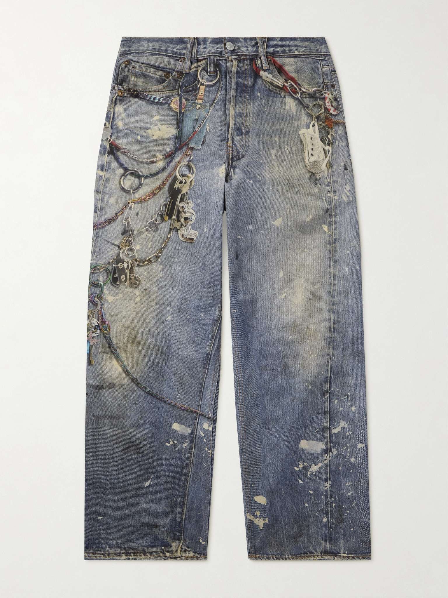Mr Porter Acne Raw Denim Acne Studios 2023M Wide-Leg Distressed