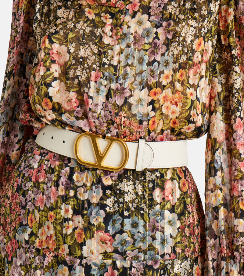 Valentino VLogo reversible leather belt outlook