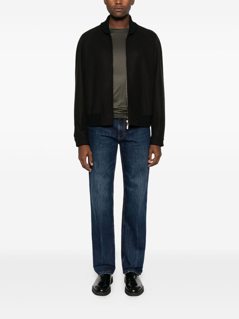 EMPORIO ARMANI zip-up pocketed bomber jacket outlook