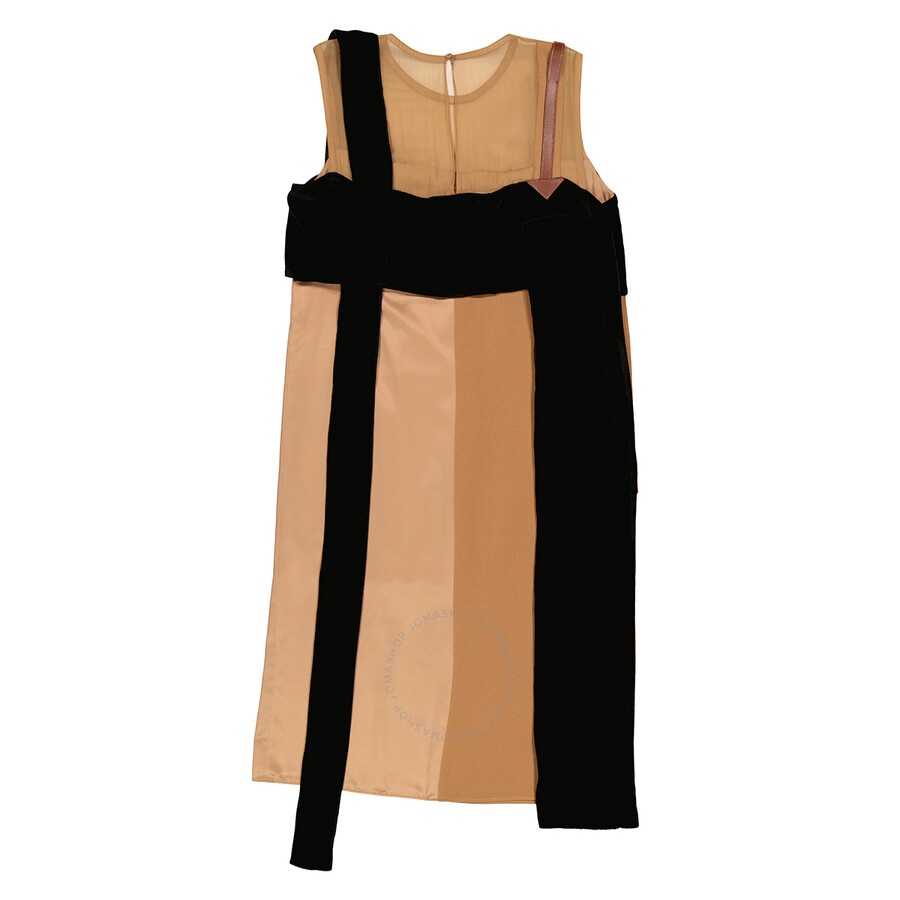 Burberry Silk And Velvet Strap Detail Dress - 7