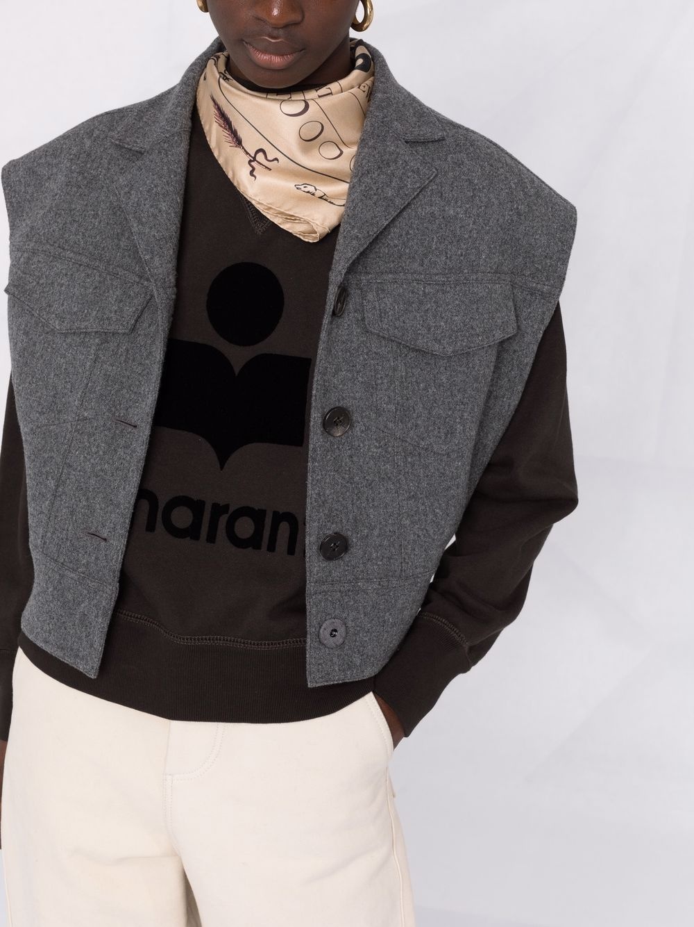 Moby flocked-logo sweatshirt - 5