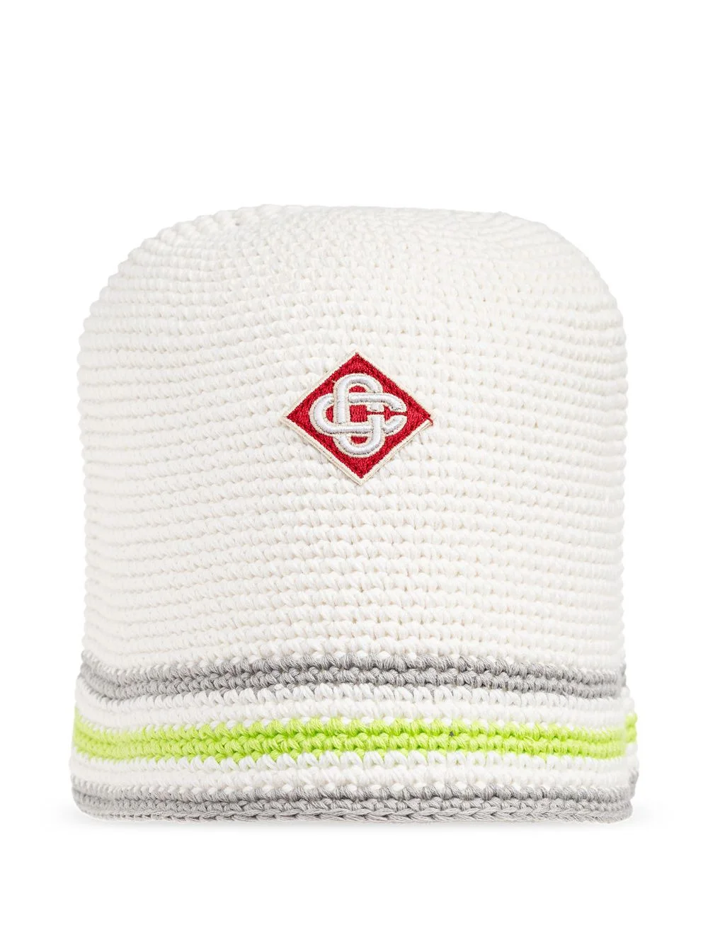 embroidered trimmed beanie hat - 1