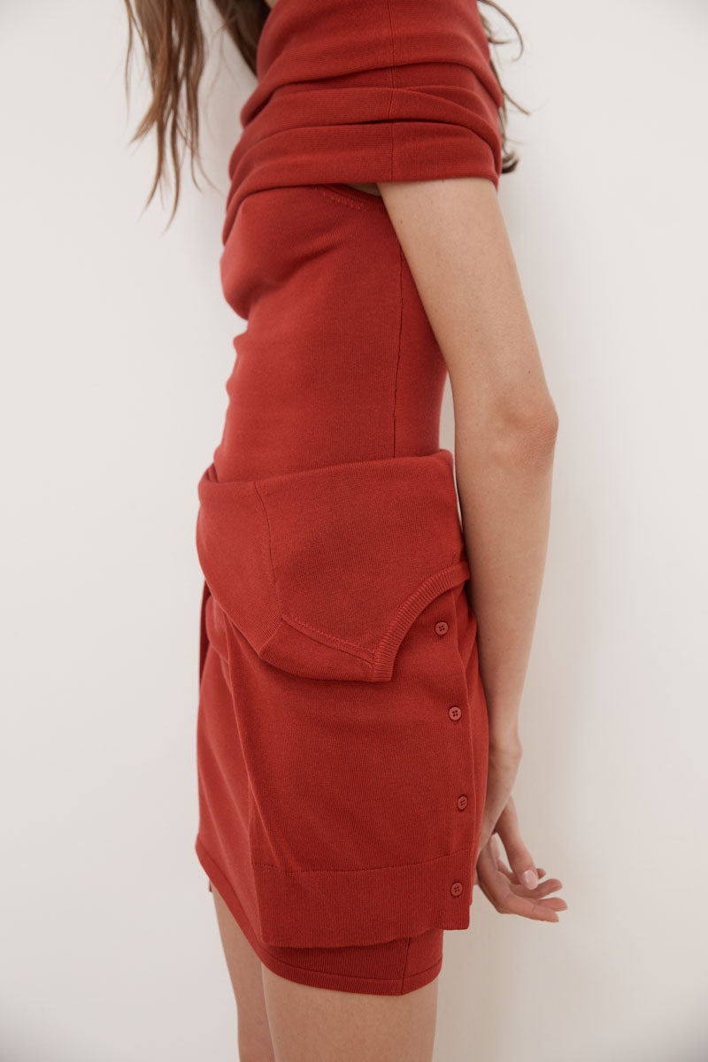 Classic Cardigan - Rosso - 7
