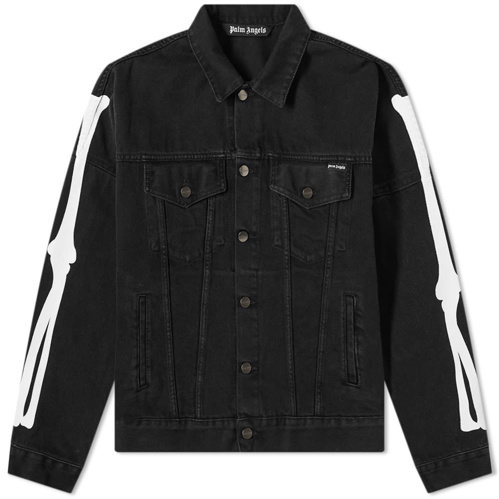 Palm Angels Halloween Skeleton Denim Jacket - 1