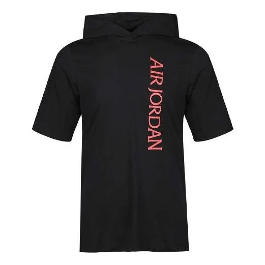 Air Jordan Sports Breathable Casual hooded Short Sleeve Black CZ5056-010 - 1