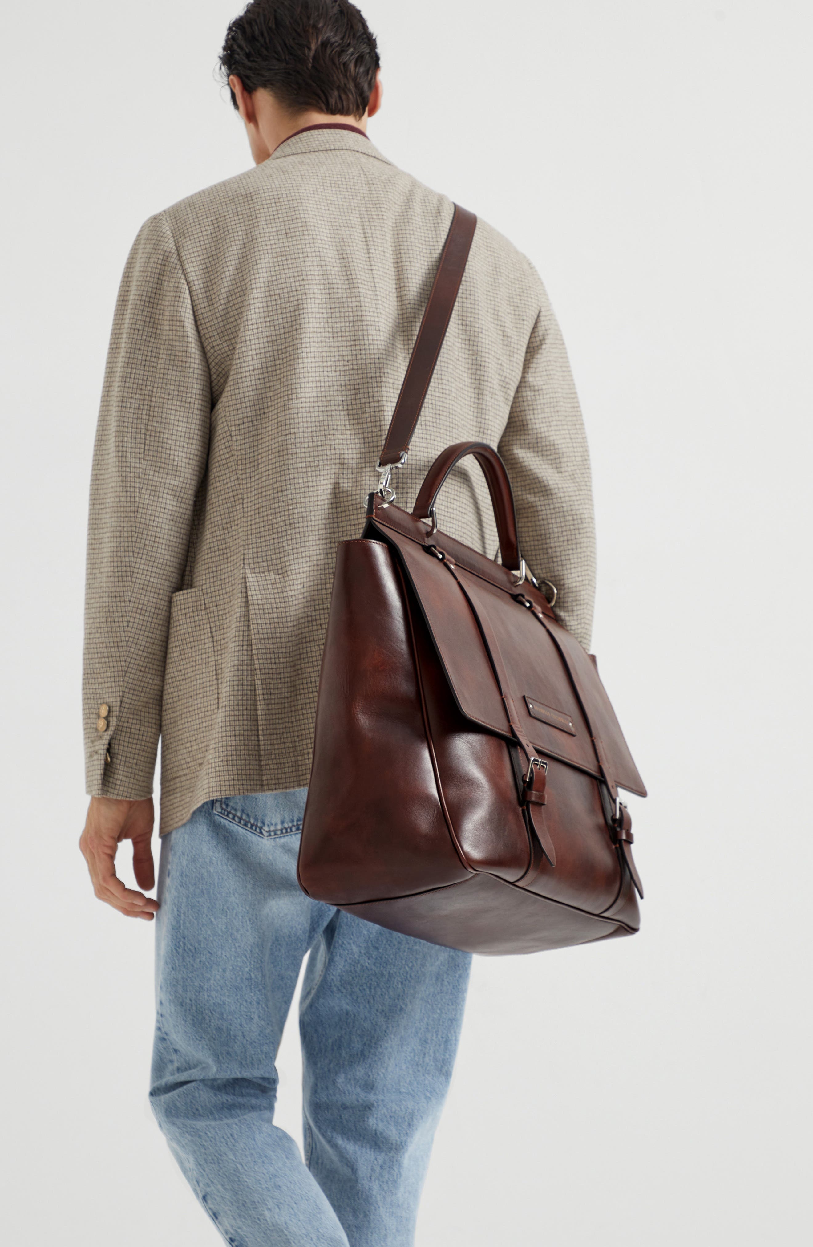 Brunello Cucinelli Calfskin briefcase in Burgundy at Nordstrom - 5