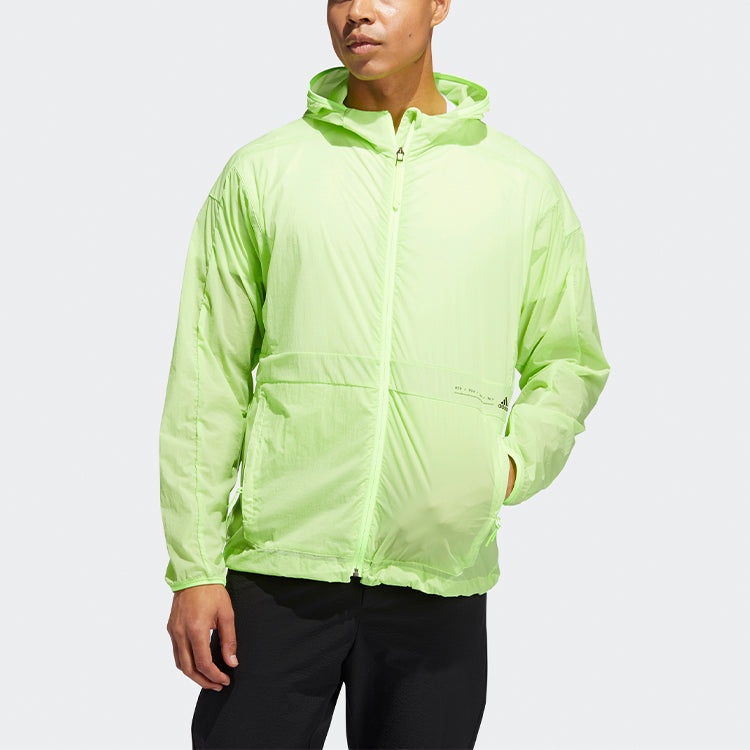 Men's adidas Sports Stylish Hooded Jacket Green FT2780 - 3