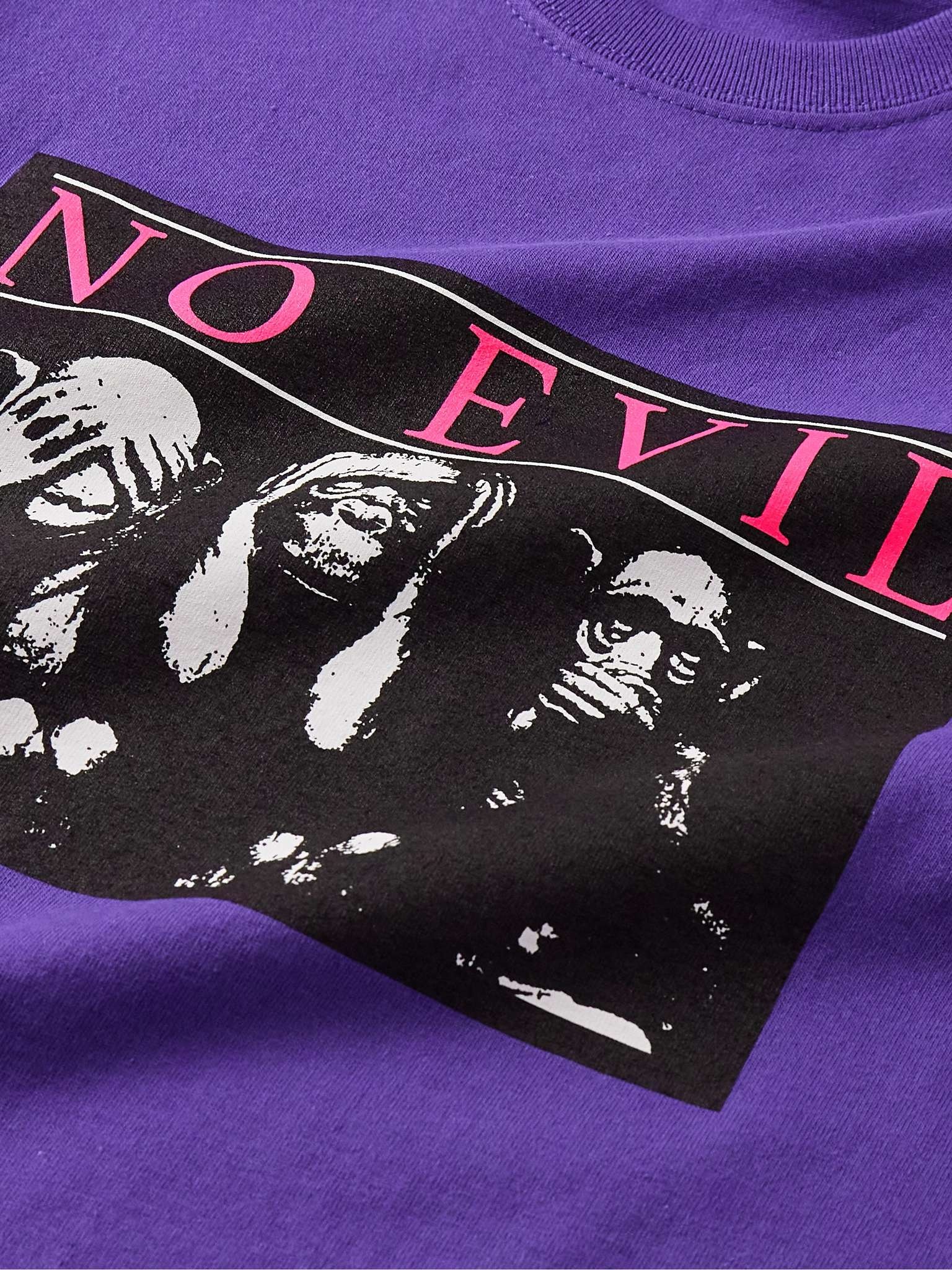 No Evil Printed Cotton-Jersey T-Shirt - 4
