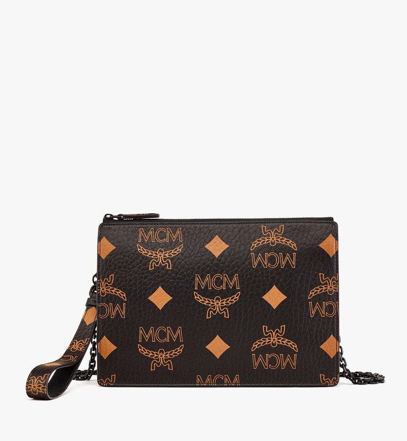 Wristlet Zip Pouch w/ Chain Strap in Maxi Visetos 1