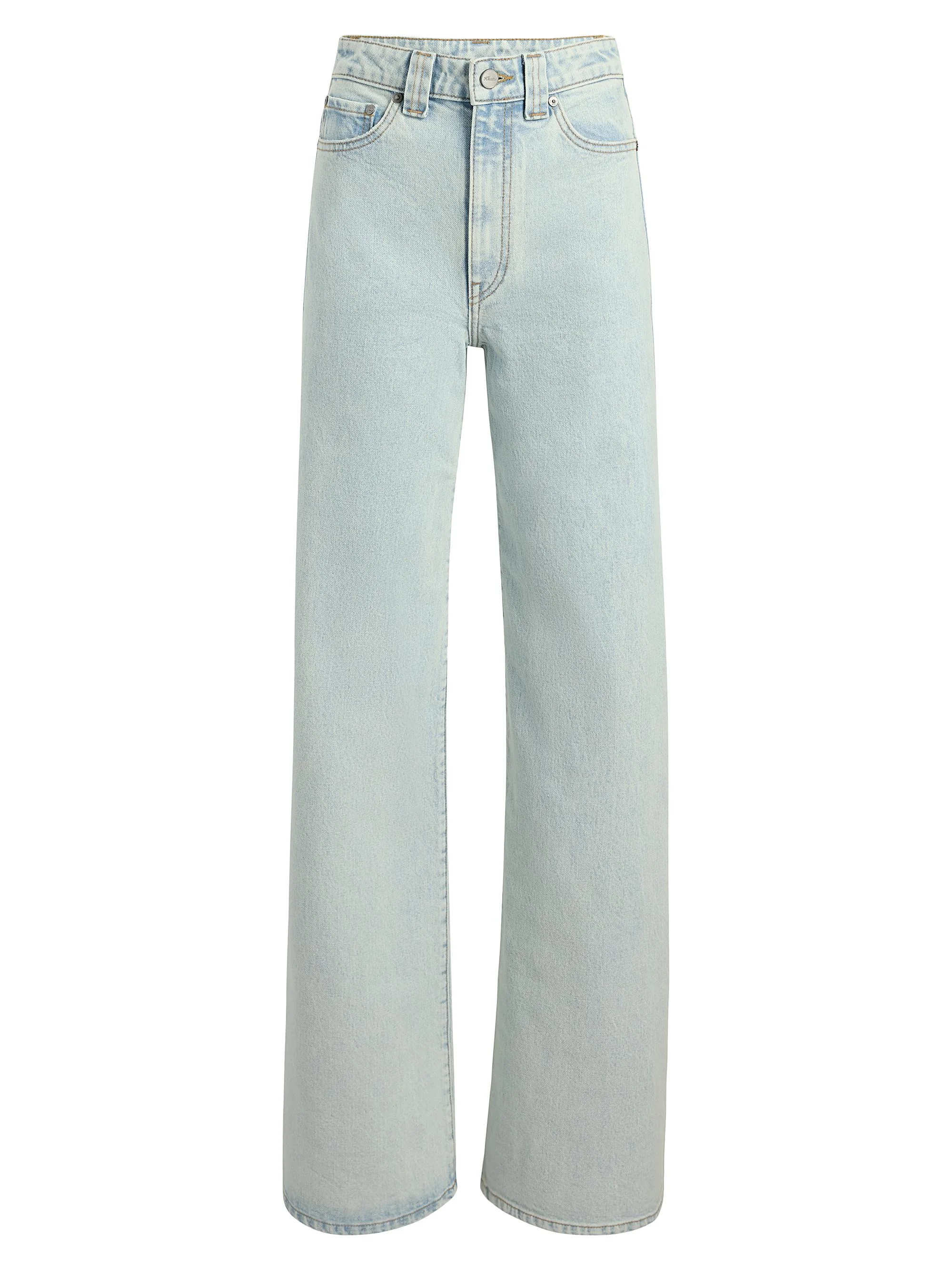 Dane 고층 넓은 다리 청바지 빛 denim - 1