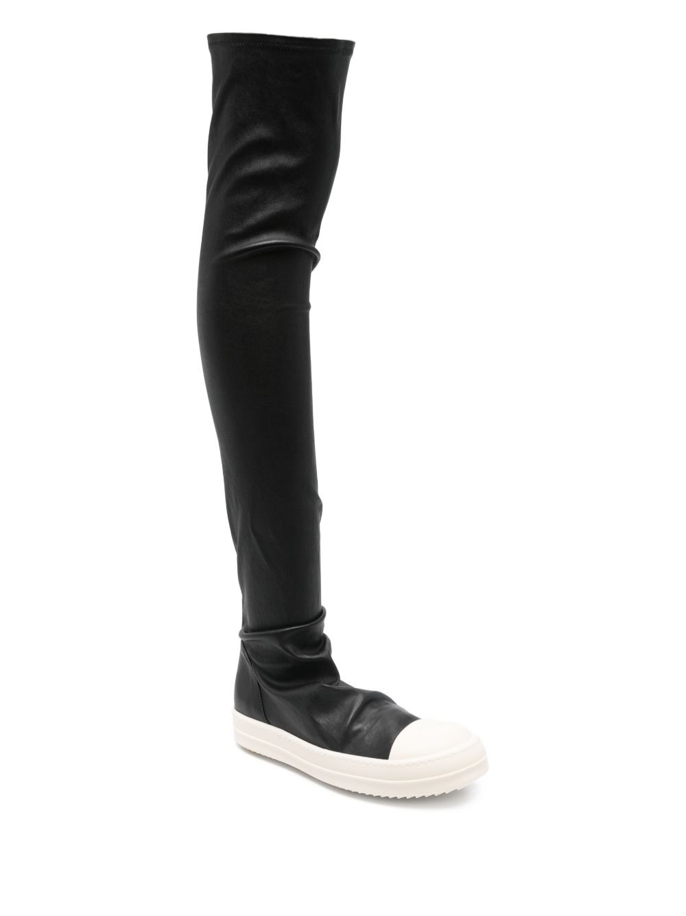 leather over-the-knee sneakers - 2