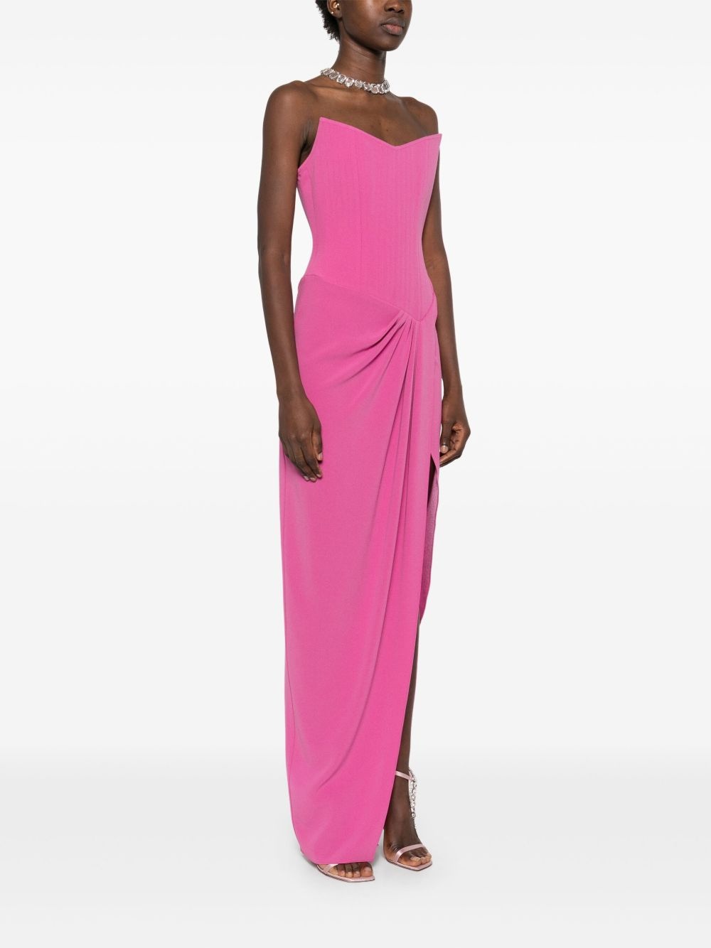 crepe corset mini dress - 3