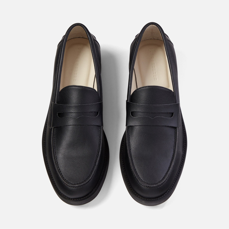 DUKE + DEXTER Wilde Black Vegan Penny Loafer - Men's outlook