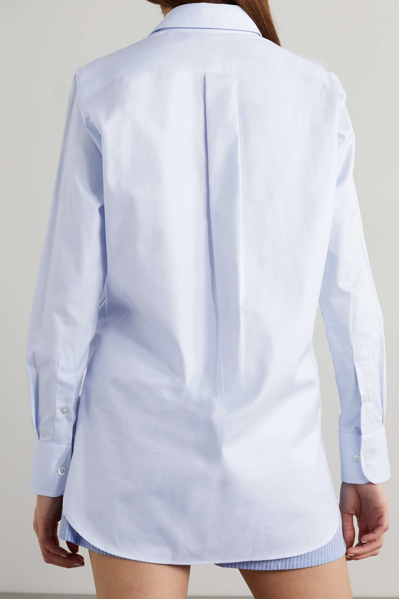 Embroidered cotton-poplin shirt - 3